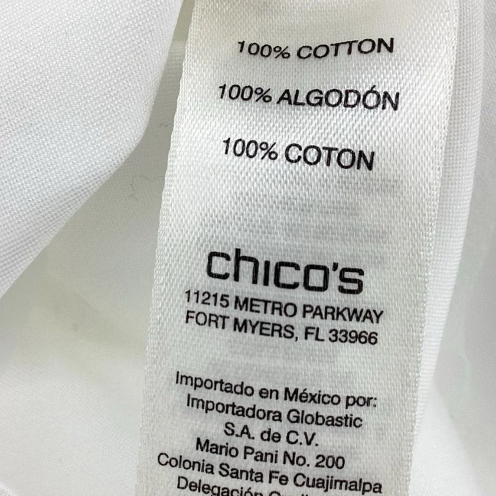 Chico's White Button Down Shirt - Picture 8 of 13
